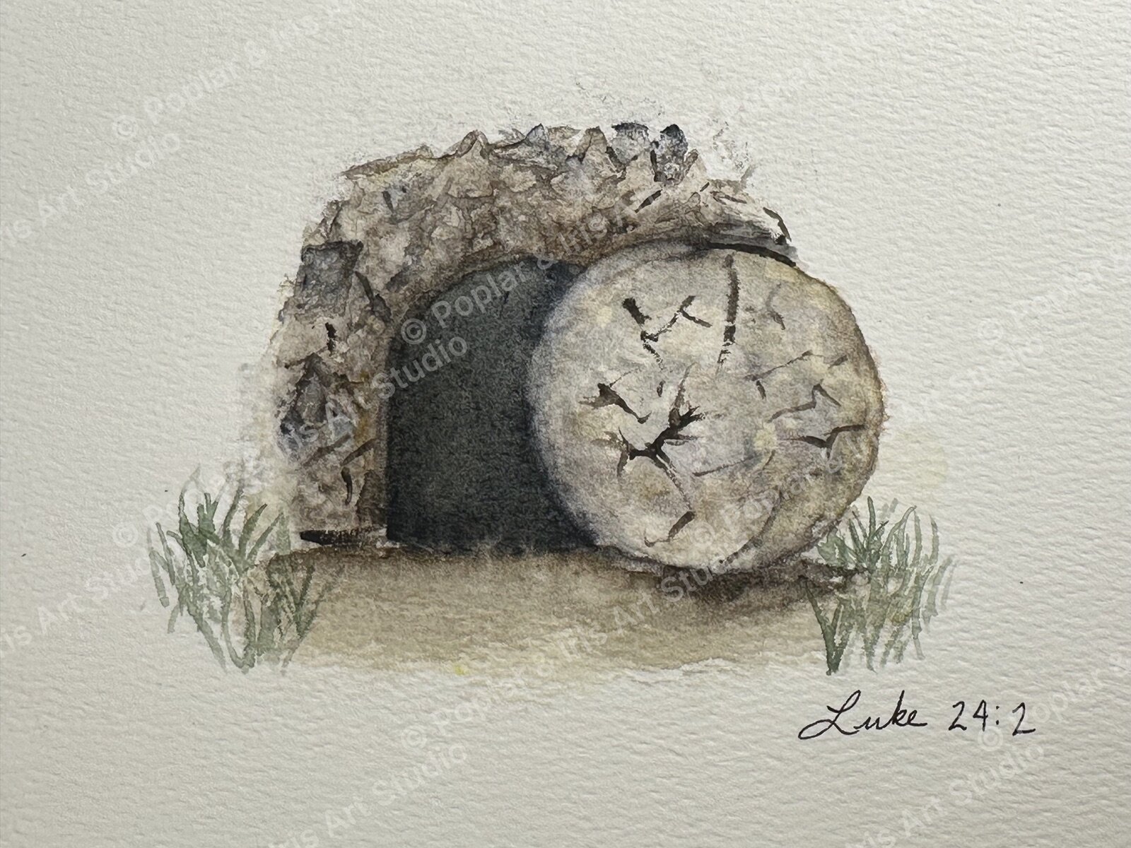 Watercolor painting from the Poplar & Iris studio